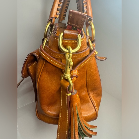 Dooney & Bourke Vintage Florentine Medium Tassel Pocket Satchel Two-Way Bag - Picture 5 of 15